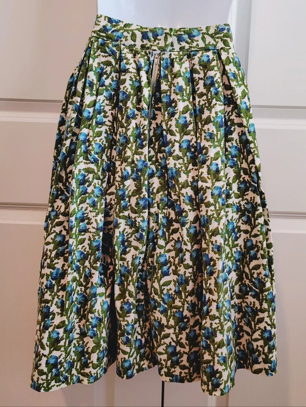 Handmade Floral Flannel Skirt